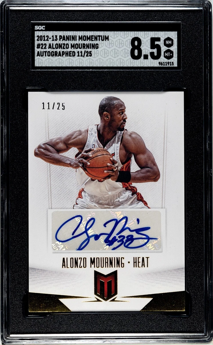 Panini Alonzo Mourning Basketball Autographed Sports Trading Cards