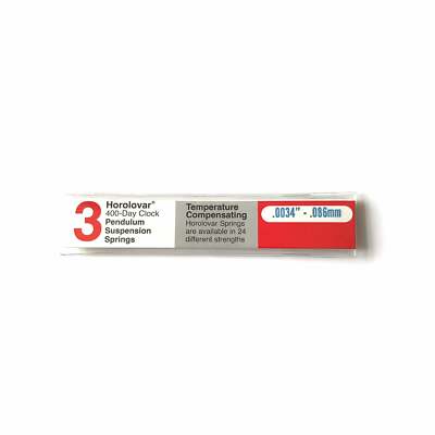 Horolovar 400 Tage Uhr Aufhängungsfedern 0,0034'' 0,086 mm 3er Pack