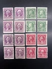 16-Used US Stamp Collection. Booklet Corners. 1c #552, 2c #554, & 3c #720.