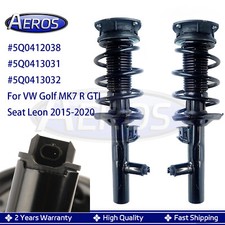 2X Front Electric Shock Struts Assys Fit VW Golf MK7 R GTI Seat Leon 2015-2020