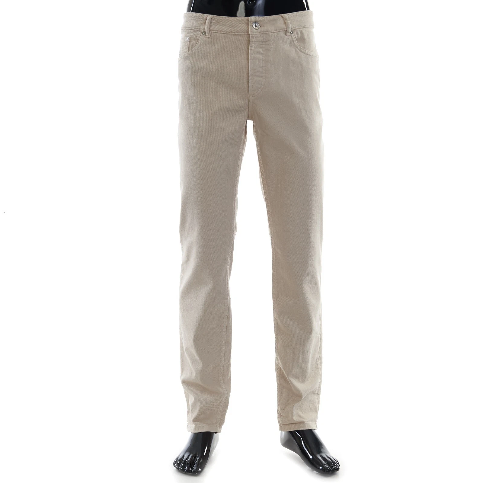 Brunello Cucinelli — BRUNELLO CUCINELLI 830$ Denim Trousers - Beige, Traditional Fit, Five-Pocket