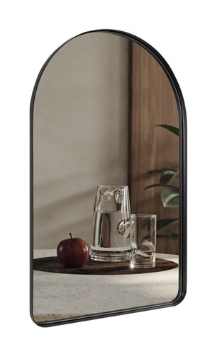 ANDY STAR Arched Mirror, 22x35 Inch Black Wall Mirror