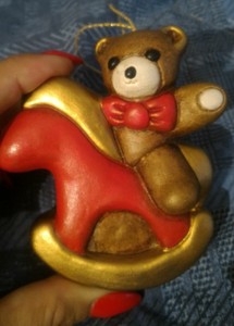 Addobbi Natalizi Thun Fuori Produzione.Thun Orsetto Su Cavallo A Dondolo Blu Art Natalizio Fuori Produzione Teddy Ebay