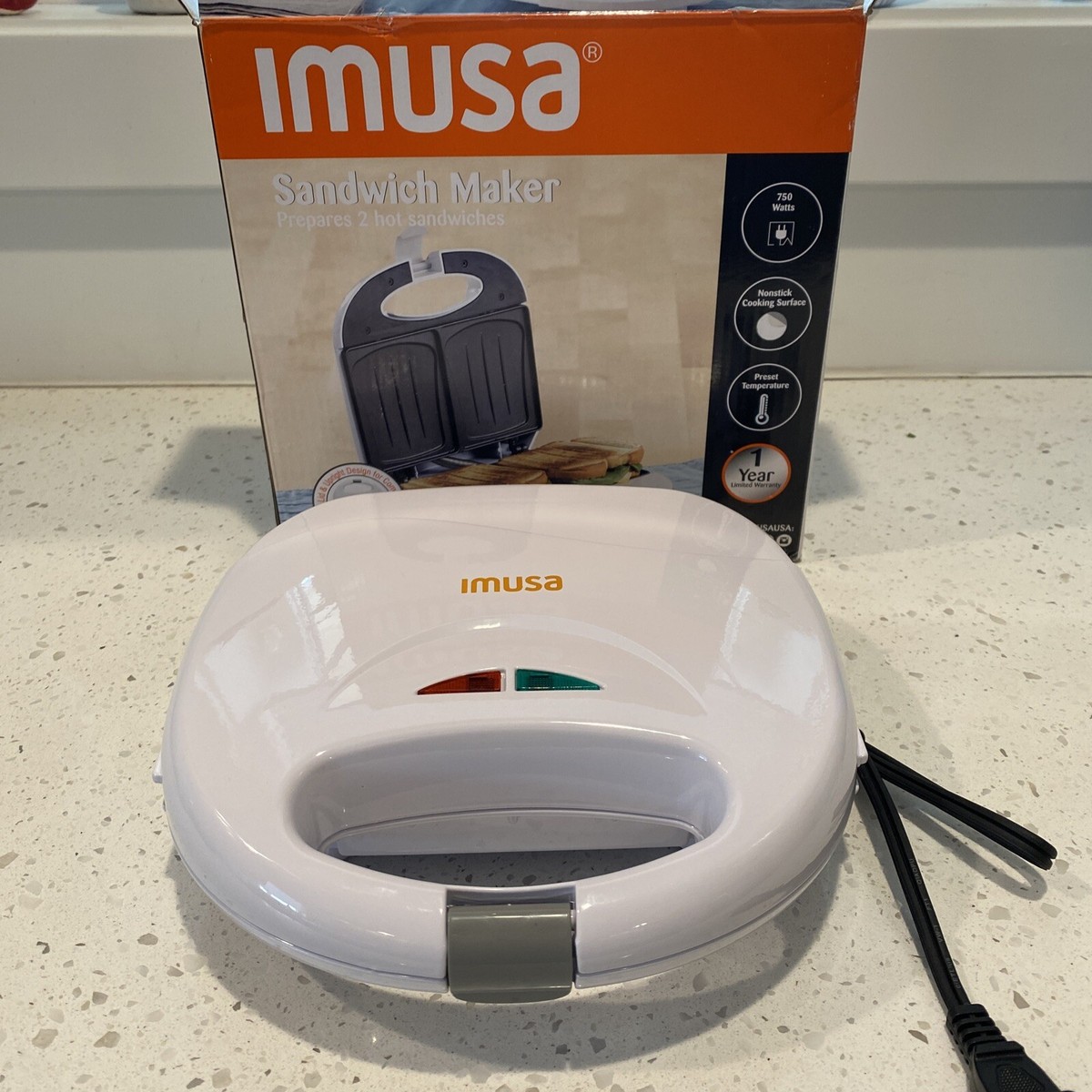 Sandwichera Grill Imusa IMUSA Sandwich Maker 760 Watts Nonstick