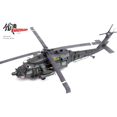 Modèle Réduit Hélicoptère MH-60L Black Hawk 1:72 - US Army 160th SOAR Night Stalkers, Panzerkampf, Die-cast Et Plastique