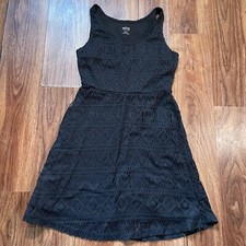Mossimo Supply Co Crochet Lace Mini Dress Black Womens Medium Sleeveless Flowy