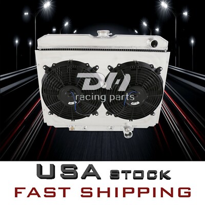 3 Row 24''W Radiator+Shroud+Fan Fit 67-70 Ford Mustang/Fairline/Ranchero Mercury