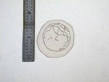 vtg 1960s 1970s Tattoo acetate stencil Cratered Planet SKY1