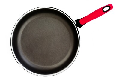 Marmite Antiadhésive, Wok À Fond Plat En Acier Inoxydable De 34 Cm