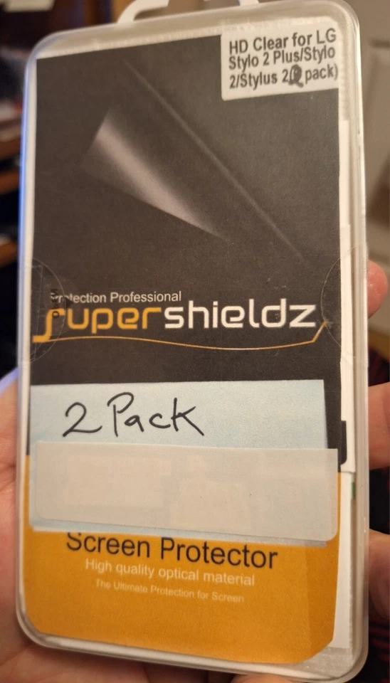 2-Pk. LG 2 Screen Protectors Supershieldz Stylo2/2 Plus/Stylus 2 High Quality - Изображение 2 из 3