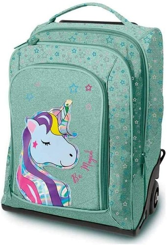 DREAM UNICORNO ZAINO SCUOLA TROLLEY UNICORNO GLITTER ZAINO TROLLEY ME  CONTRO TE | eBay