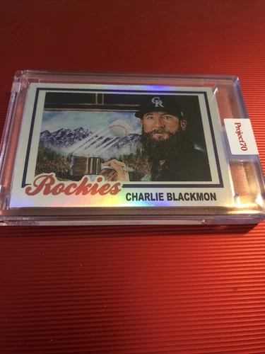 2021 Topps Project 70 CHARLIE BLACKMON #382 by JONAS NEVER 51/70Rainbow Foil