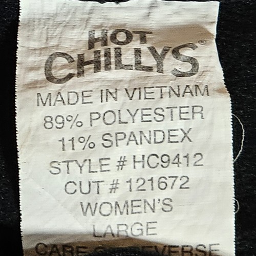 HOT CHILLYS Women's Micro-Elite Chamois Tight Base Layer Black Size Large - Picture 9 of 9