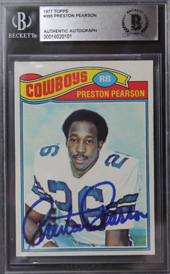 Preston Pearson Dallas Cowboys Signed 1977 Topps #395 Autographed Card BAS