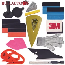 15pcs Pro Tool kit Combo Car Vinyl Wrap Squeegee Razor Glove Magnet DIY