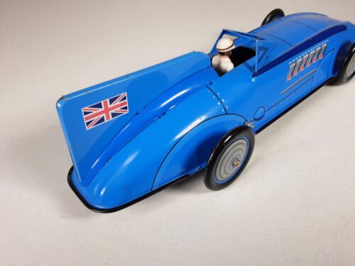Shylling Toys, Bluebird Land Speed Record Car, Federwerk, Blech, NO Box #CW413 - Picture 10 of 15