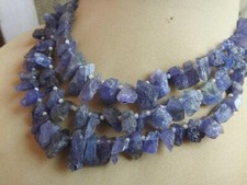7 Inch Natural Tanzanite Rough Bead,Raw,Loose Minerals,Gemsotne Chip 5-15mm QZR