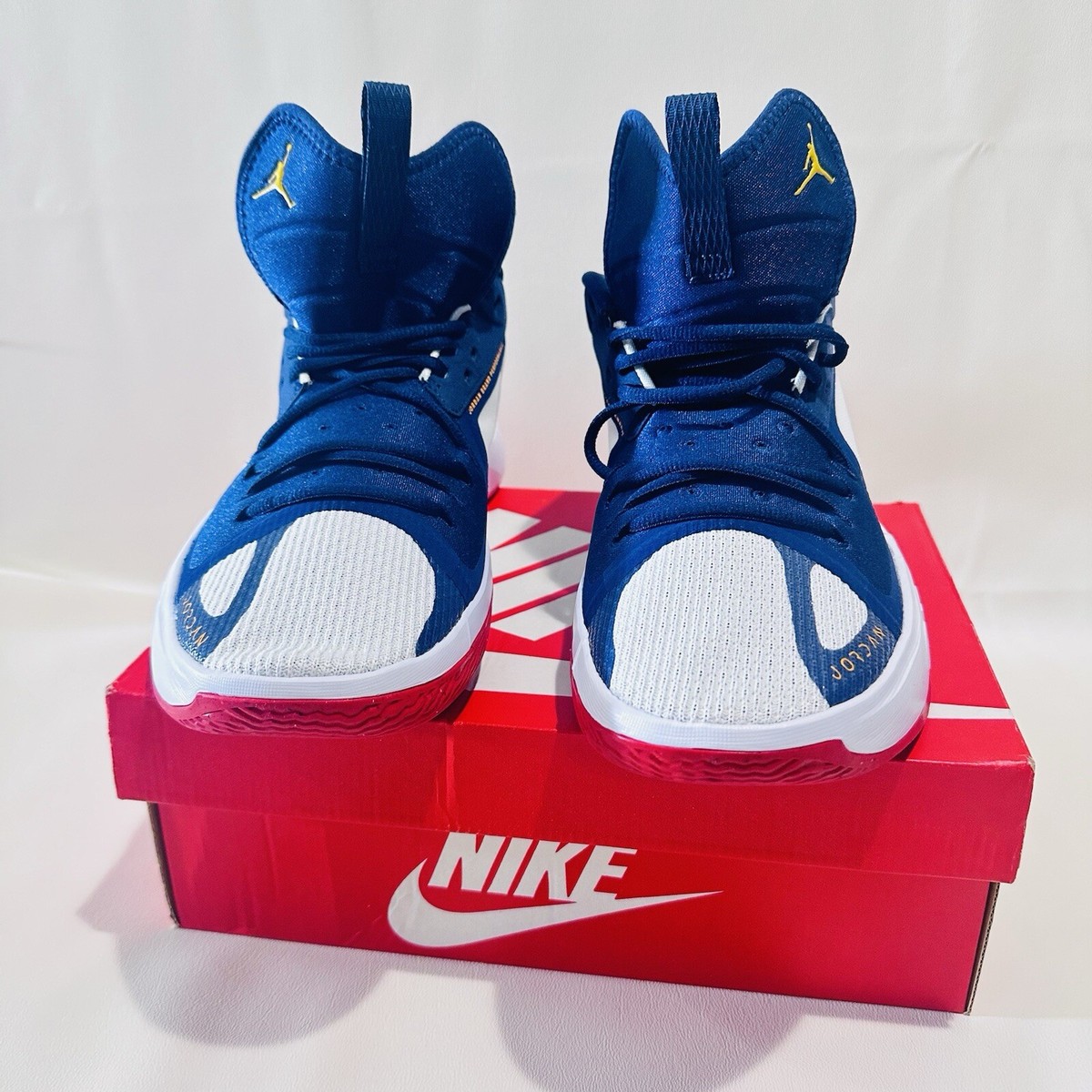 Jordan Zoom Saparate Midnight Navy Size 10 & 11 New With Box! Nike Air Jordan Zoom Separate Midnight Navy/university Gold  main image 4