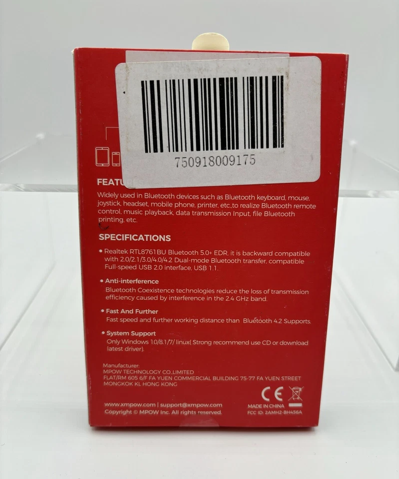 MPOW Bluetooth 5.0 USB Dongle Adapter - Keyboard/Mouse/Headphones/PC/Printer etc - Image 3 of 3