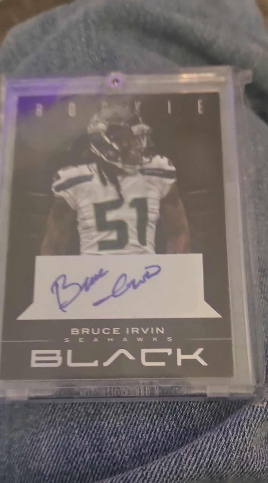 Bruce Irvin Panini Black #111 Rookie Signature