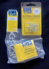 NEW Titan 5590 2.0 mm / 14" Prong Training Collar for Dogs Extra Links NIP