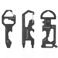 Keychain Multi-tool 3Pack Metal Pocket Tool Portable No rust Wrench for Screw...