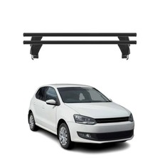 Menabo Dachträger Grundtäger für VW Polo 2009-2017 3tür 50kg Alu Schwarz 2 tlg