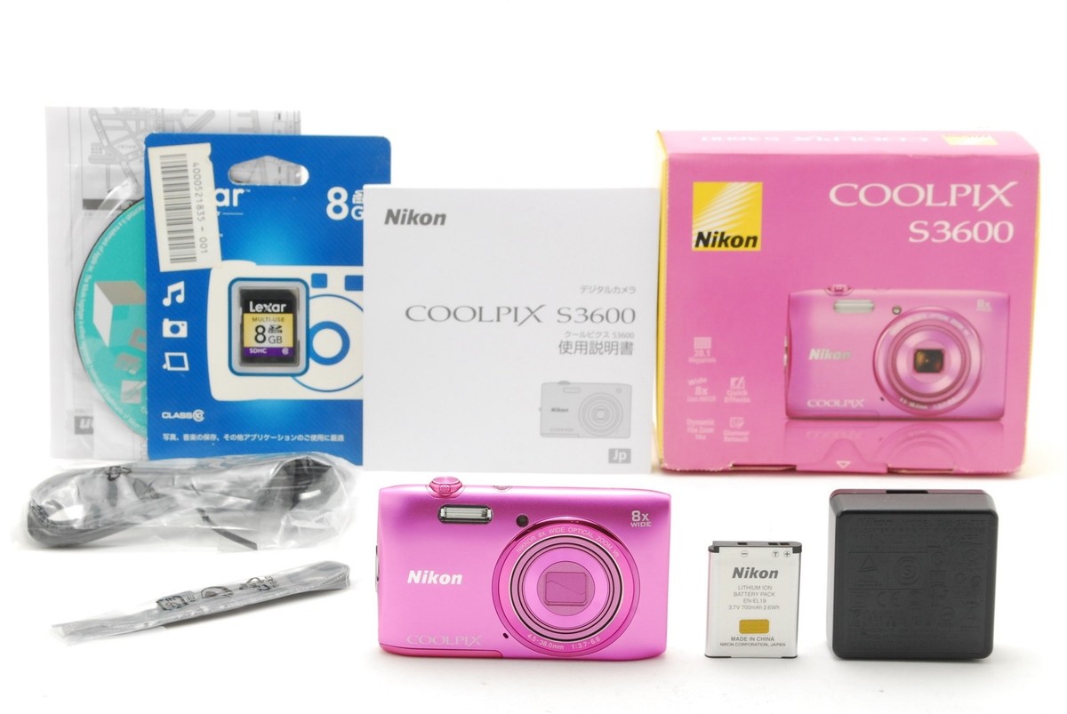 Rare [UNUSED w/BOX] Nikon Coolpix S3600 Pink 20.0MP Digital Camera
