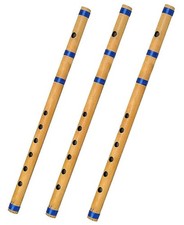 Handmade Beautiful Musical Bansuri Instrument Bamboo Flute B C G Scale Set Of 3
