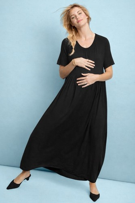 #ad #ad HATCH Maternity Women#x27;s THE RONA DRESS Cashmere Black Size 1 S 4 6 $368 NEW $73.60