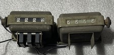 Pair Of 4 Digit Vedder Root Electro- Mechanical Counters Vintage