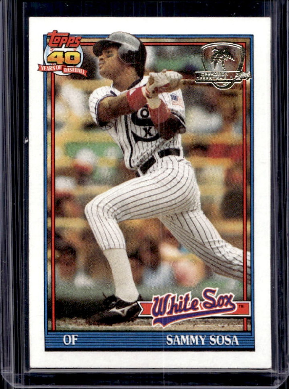 1991 Topps Sammy Sosa Desert Shield UER #414 White Sox