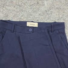 Pinko Bello 47 Women's Navy Stretch Ankle Trousers EUR 40 US 4 Punto Stoffa