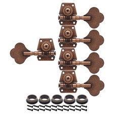 4L1R Vintage Open Style 5-Strings Bass Tuning Pegs Machines Heads Red Copper