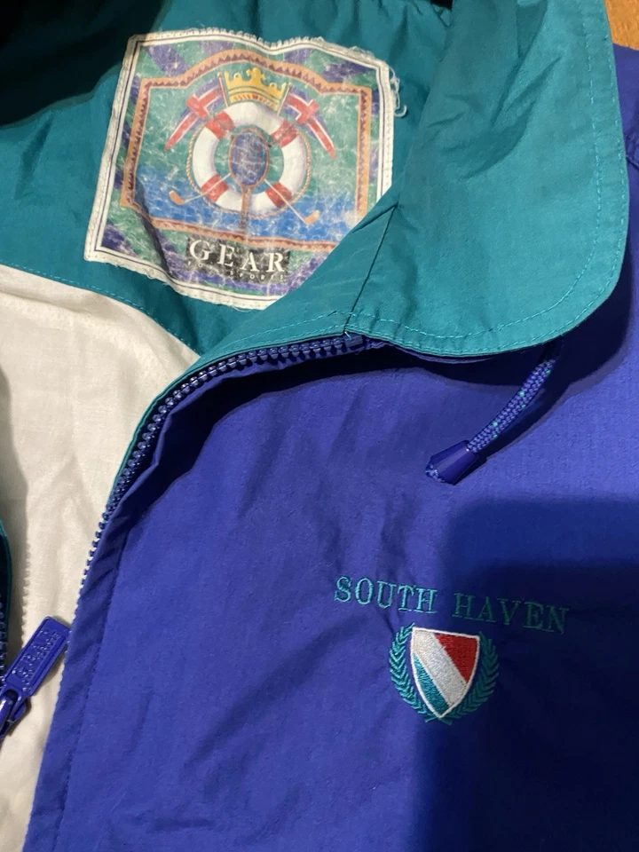 Jaqueta masculina grande de náilon azul com zíper Gear For Sports - Imagem 3 de 3