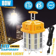 LED Temporary Work Light Shed Construction Lighting Jobsite On/Off Power Switch