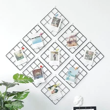  4pcs Creative Photo Wall Wrought Iron Square Grid DIY Picture Frame Wall