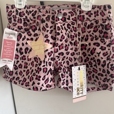 NWT Celebrity Ace Pink Leopard Shorts Girls Sz 14 5-Pocket Stretch 2.5" Inseam