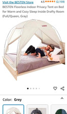 BESTEN Floorless Indoor Privacy Tent on Bed, Full/Queen, Mint