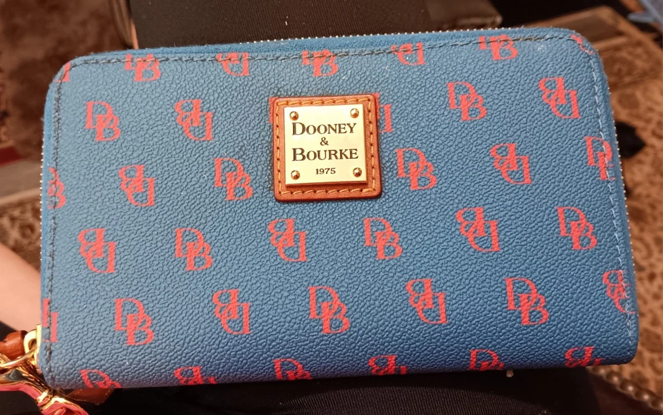 Dooney & Bourke Gretta Medium Zip Around Wallet Clutch Navy Color - Image 2 of 4