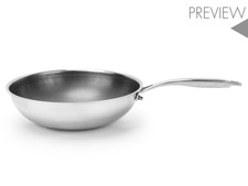 H&H Wok Evolution En Aluminium Et 2 Couches En Acier Inoxydable Cm