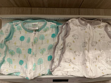 2 Pack Swaddle Designs Muslin zzZipMe Baby Sleep Sack 6-12M Cotton