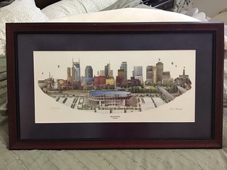 Perfect PHIL PONDER Art Print MILLENNIUM NASHVILLE Signed Framed 1998