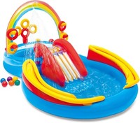 Intex Rainbow Ring Play Center Planschbecken Kinderpool 297X193X135Cm Bunt