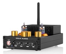 Douk Audio X1 JAN5654 Vacuum Tube Power Amplifier Bluetooth 5.0 Phono Preamp SUB