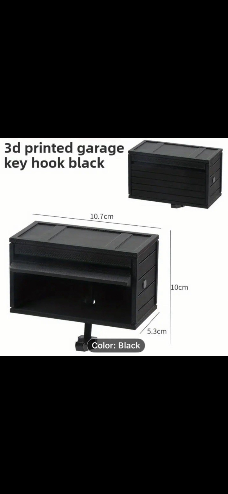 Car Garage Key Holder W/Opening Door 3D Key Organizer W/Car & Adhesive Hooks  