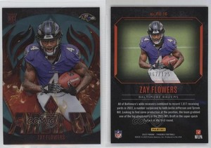 2023 Panini Phoenix Fired Up Teal /125 Zay Flowers #FU-16 Rookie RC