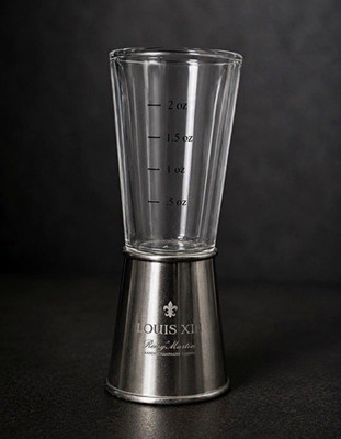 Louis XIII Rémy Martin 2 oz Measuring Shot Glass Jigger, Clear/Gold Printed