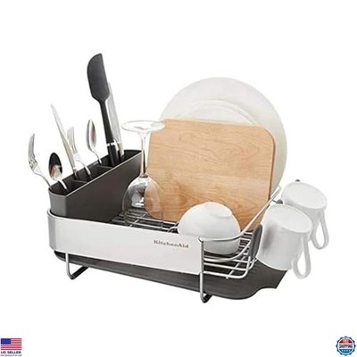 KitchenAid 16.06-Inch Compact Dish Rack - Rust-Resistant, Self-Draining Caddy