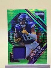 2025 Panini Prizm - Premier Jerseys Justin Jefferson #PJY-JUJ Neon Green Pulsar